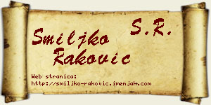 Smiljko Raković vizit kartica